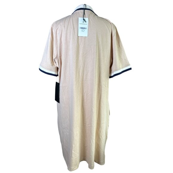 Tuckernuck Hutton Polo Dress Tan Navy Size XXL / 16 NWT Sporty Mini Cotton $128 - Picture 7 of 11